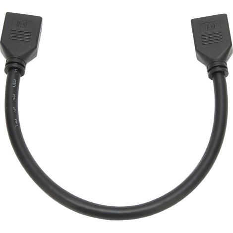 Câble d'extension DP femelle-femelle haute résolution 4Kx2K plaqué or, longueur 30 cm, 2 ports (1/5)