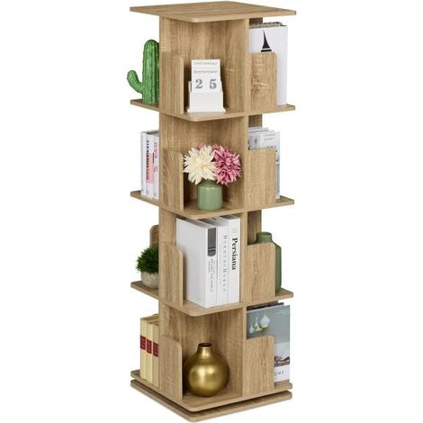 Libreria ad angolo con aspetto legno (1/5)
