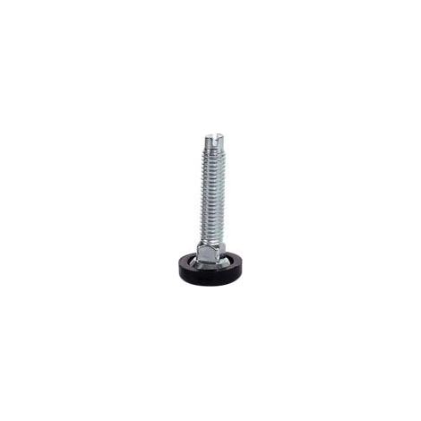 Vérin avec patin - Diamètre embase : 20 mm - Tige : M8 x 40 mm - Hauteur de la base : 5 mm - ITAR (1/2)