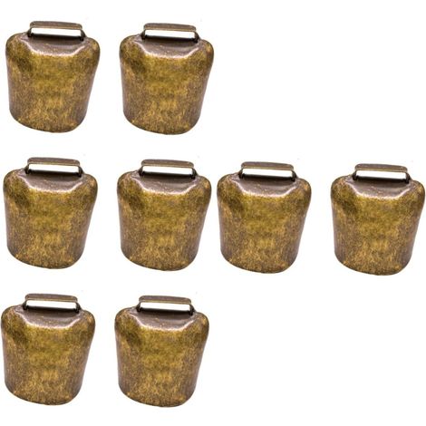 8pièces Cloches Bronze Pour Animaux De Ferme De Cloches Épaisses Pour Moutons Chevaux Et Décoration Et Anti-perte Pour Animaux (1/5)