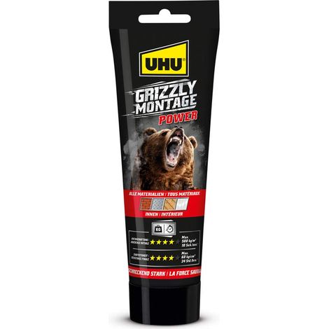 Colle de fixation et montage rapide, ultra forte, prise initiale très élevée, sans solvants, blanche, tube 250g (1/3)
