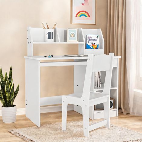 Ensemble table et chaises enfant blanc en MDF 90 x 45 x 90 cm (1/5)
