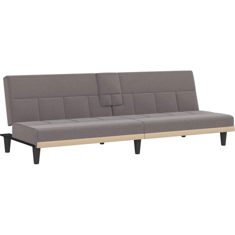 Canapé-lit,Canapé convertible avec porte-gobelets taupe tissu CFW15148 (1/5)