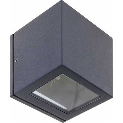 Applique Cavalum ip54 1xg9 l.9xw.9xh.9xh.9,5cm aluminium+cristal anthracite