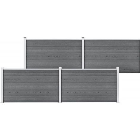 Clôture de jardin WPC 699x106 Gris (1/5)