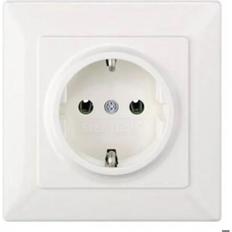 Siemens 5UB1580 toma de corriente tipo F blanco 80 mm