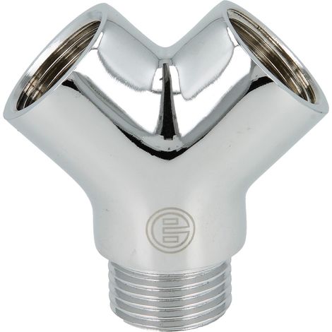 Embout en Y FM/FF/FF 1/2'' laiton chromé