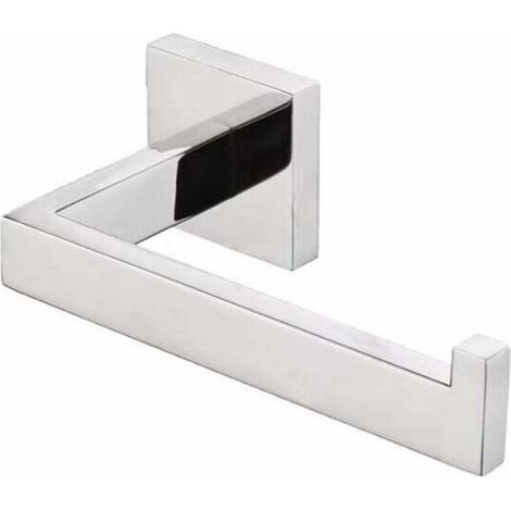 Porte Papier Toilette Poli, Acier INOX Porte Rouleau Support Papier Toilette pour Salle De Bain et Cuisine (Carré) Brossé 145x86x49mm (1/5)