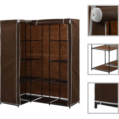 Corner Wardrobe Brown 130x87x169 cm vidaXL (1/5)