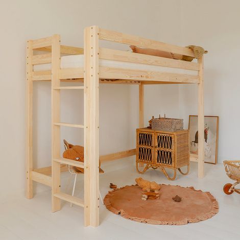 Lit mi-hauteur 90x190 sommier inclus Anaëlle Bois (1/5)