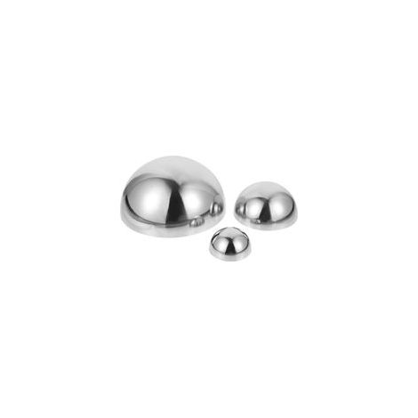 Ensemble de Demi-Sphères Creuses en Acier Inoxydable Poli Miroir 3 Pièces pour Décoration Murale et Jardin