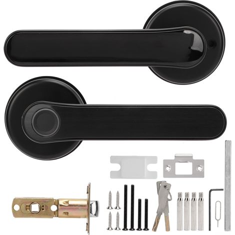 Serrure connectée poignée S6 Zinc Alliage Biométrique Empreinte Digitale Code Temporaire Application Bluetooth Maison (1/5)