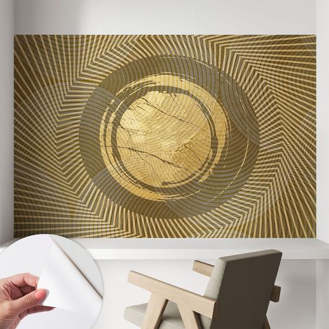 Fotomurale adesivo - murale da parete - Carta da parati autoadesiva - design parete moderno - Linee radiali 104x70 cm (1/5)