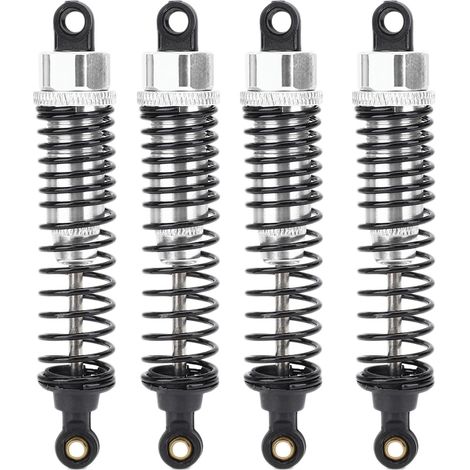 4Pcs Amortisseurs Métalliques Tout-Terrain pour Voiture Télécommandée HSP 106004 Pièce de Suspension Accessoire RC (Argent) (1/5)