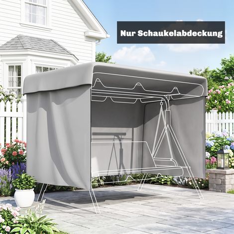 Housse de protection pour mobilier de jardin, 215 cm x 155 cm x 150 cm, grise (1/5)