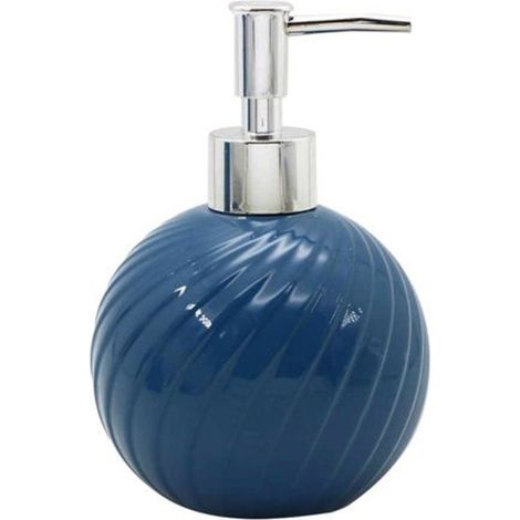 Distributeur De Savon Liquide Sphérique En Céramique Bleu Meubles De Salle De Bain 79954 (1/2)