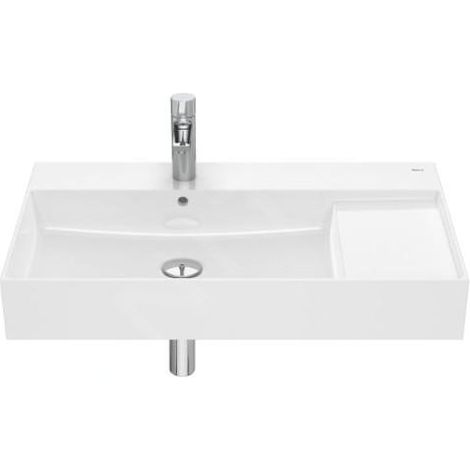 Roca Inspira - Lavabo 800x490 mm, avec trop-plein, trou pour robinetterie, blanc A32752B000 (1/3)