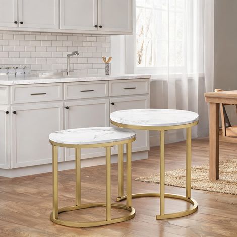 Table basse or en acier 50 x 50 x 50,5 cm (1/5)