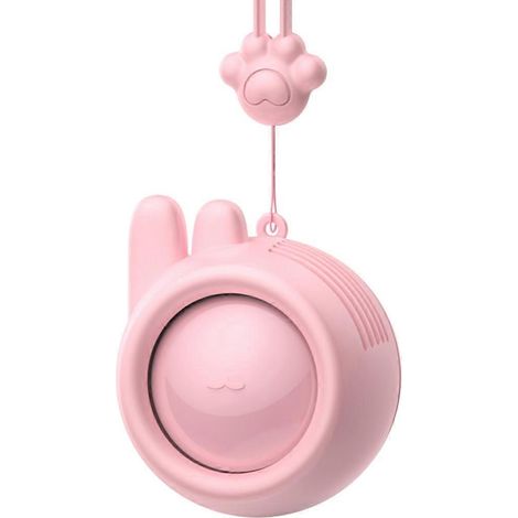 Mini ventilateur rafraîchissant USB rechargeable avec batterie de 900 mAh, à porter autour du cou. (1/4)
