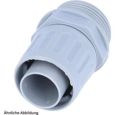 FLEXA FLKI Kunststoffverschraubung gerade Gewinde PG7x1,27 für Schlauch-Außendurchmesser 10,0mm für Schlauch-Innendurchmesser 7,0mm - 1 Stück (1/3)