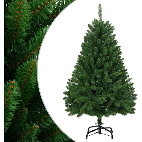 Sapin de Noël artificiel à charnières avec support-Décoration de Fête pour Noël vert 120 cm 189851 (1/5)