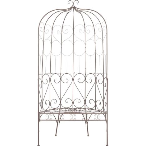 Maison Exclusive - Panchina da Giardino 95 cm in Ferro Marrone Anticato (1/5)