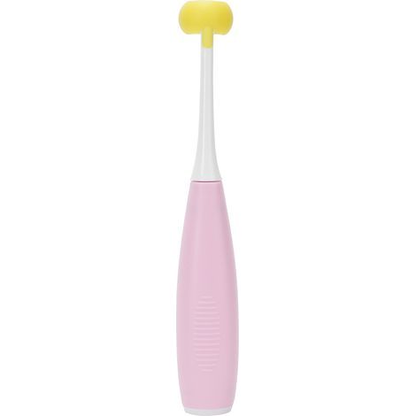 Wiederaufladbare elektrische Schallzahnbürste für Kinder mit USB-Anschluss, rosa und gelb, ab 3 Jahren, mit Ladegerät (1/5)