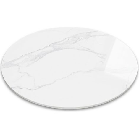 ZL ZELing - 50cm Lazy Susan Turntable - 360° Sinteredstone Silent Anti-Slip Turntable, Table de Table pour la cuisine, garde-manger, porte-épices, réfrigérateur & Table à manger, blanc