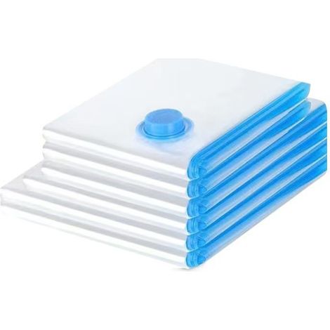 6 sacs sous vide - 2 XL (100 x 80 cm) + 2 L (80 x 60 cm), 2 S (60 x 40 cm) - sacs sous vide - sacs de compression sous vide - sacs de rangement-AquaForge (1/5)