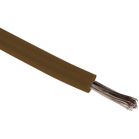 Fils de connexion RS PRO UL11028, 7 0,33 mm² 22 AWG, 600 V, MPPE Marron, 100m ( Prix pour Bobine de 100 Mètres )