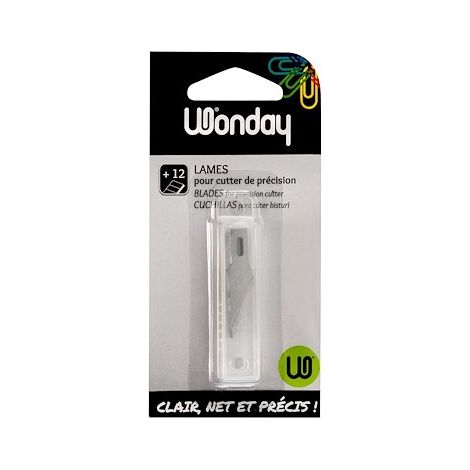 Lame pour cutter de précision Wonday 9 mm - Etui de 12 (1/2)