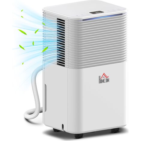 HOMCOM Portable Quiet Dehumidifier for Home, Electric Air De-Humidifier 10L