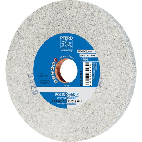 PFERD TOOLS POLINOX Gewickeltes Vlies-Rad PNK Ø 150x13 mm Bohrung-Ø 25,4 mm Mittehart SIC Fein für Finish (1/4)