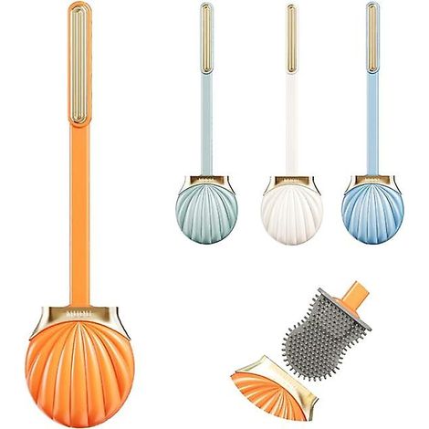 Brosse WC, brosse WC en silicone, support mural, porte-brosse WC pour salle de bain, ensemble brosse WC en silicone, brosse WC, ensemble brosse WC, WC-AquaForge (1/5)