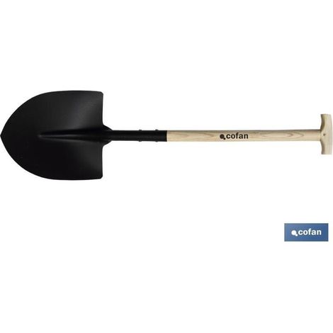 Pelle à pic 340 mm, manche en bois ouvert (1/2)
