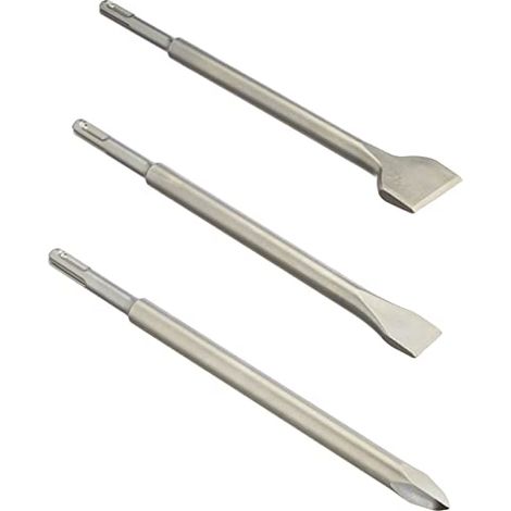Milwaukee Estuche SDS-Plus de 3 piezas (200mm) Puntero, Cincel y cincel ancho (1/4)