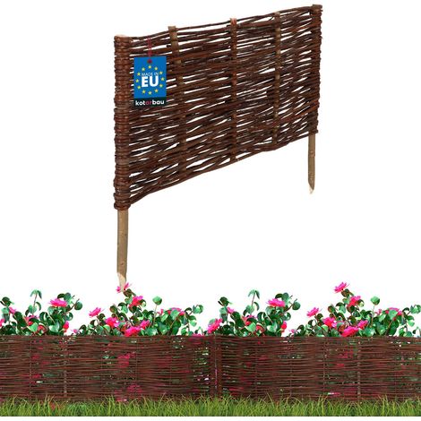 Clôture de jardin en palissade, bordure en osier, 60 x 30 (1/5)