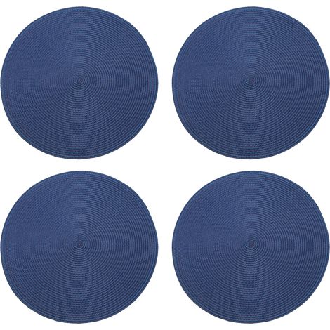 Sous-plat Ronde - Résistant à la Chaleur - Lavable - Pour Table à Manger Intérieur et Extérieur - Lot de 4 (1/5)