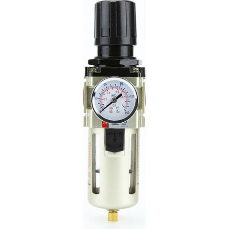 1 Régulateur de pression, Filtre à air, Manomètre, Filetage G1/2, Pour compresseur et pistolet (1/4)