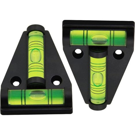 Lntyq 2PCS Niveau à Bulle Petit, Niveau à Bulle Camping Car, Niveau Bulle Type T, Mini Niveau à Bulles, Niveau à Bulle, Vérifiez Niveau de Placement Des Articles