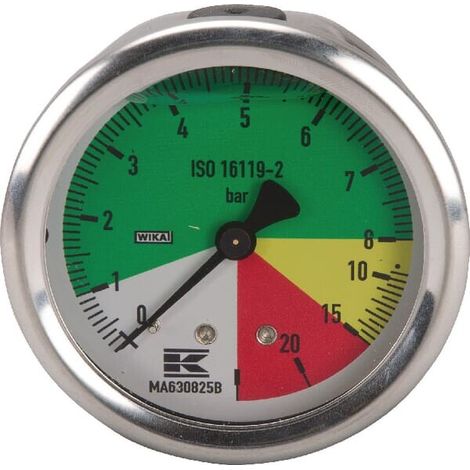 Manometer 63 1/4"hi. AHL-fest WIKA MA630825B