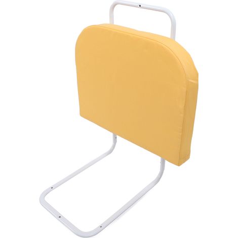 Barrière de lit bébé rembourrée, réglable en hauteur, facile à installer, pour prévenir les chutes et assurer la sécurité des tout-petits. Barrière de lit jaune simple. (1/5)