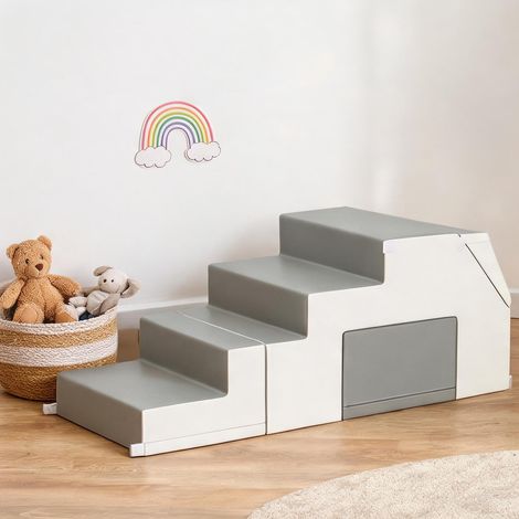 Parcours de motricité en mousse pour enfants 86 x 49 x 47 cm grau