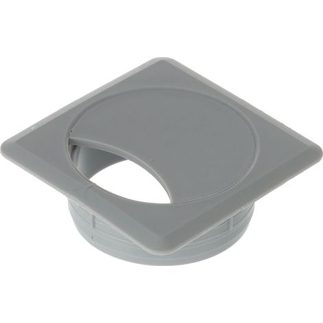 Passacavo quadrato da 60 mm in plastica grigio chiaro H2O Riex EK64 (1/2)