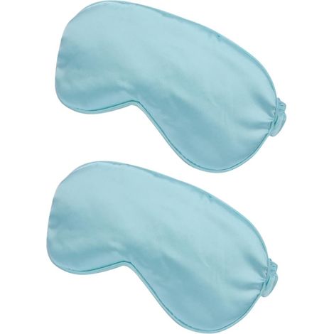 2 Pièces Masque de Soie Double Face pour Adultes Bandeau Ajustable pour Optimal une Obscurité Totale (1/5)