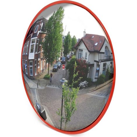 Miroir de circulation convexe 45 cm – Champ de vision 130-160° – Polycarbonate résistant aux intempéries – Surveillance intérieure e (1/5)