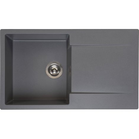 Reginox Amsterdam 10 Küchenspüle mit Abtropffläche grau metallic (1/3)