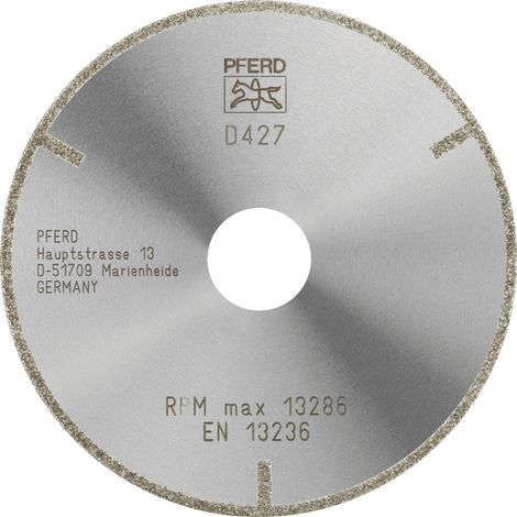 PFERD TOOLS Diamant-Trennscheibe D1A1R 115x2,0x22,23 mm D427 (grob) mit Schutzsegment für GFK/CFK (1/3)