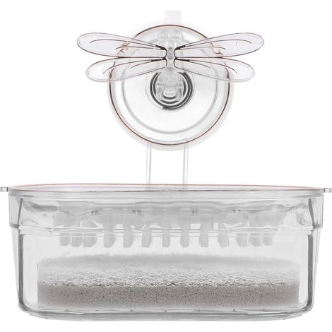 savon ventouse libellule pour douche porte savon transparent (1/5)