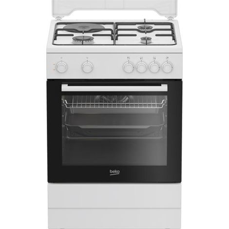 73-liter-kombiherd mit 4 kochstellen, weiß - Beko - FBS63121WD